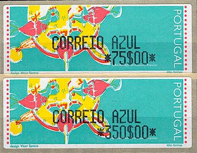 Portugal * 1995 – Popular Toys – Chickens. With optical reading points and the legend “LITHO 