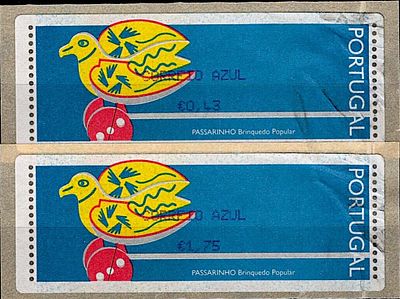 Portugal * 1996 – Popular Toys * Little Bird. CROUZET Machine. MF ETQ12Cu. Complete series for 