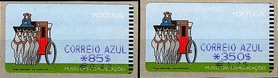 Portugal * 1998 – Communications Museum. SMD machine. Double rate display. MF ETQ17Aa. Complete 