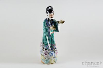Deus da Estrela. Escultura em Porcelana Chinesa de Exportação, possivelmente Mínguo (1912-1949)
