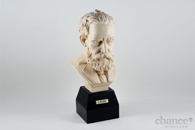 João de Deus. Busto de João de Deus em Material sintético. Alt. 25,5cm