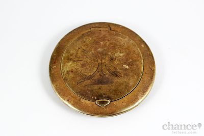 Caixa de pó de Arroz em Prata Portuguesa, contraste Javali II com toque aprox. 800, marca da 