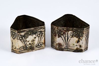 Par de Argolas de Guardanapo em Prata Portuguesa, contraste Javali II com toque aprox. 800 e 