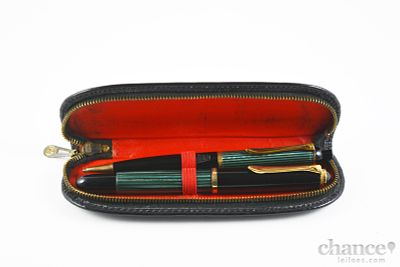 Conjunto de Caneta Tinteiro Pelikan 400 e Esferogr&aacute;fica Pelikan 350 nos tons cl&aacute;ssicos da marca 