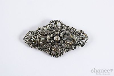 Alfinete antigo em Prata Portuguesa, contraste Javali II com toque aprox. 800 e peso de 11,6gr.