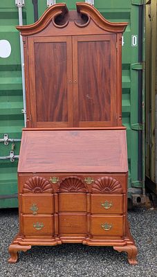 Lot 413 - Benchmade Block Front Desk and Secretary | Chapel Street Auctions