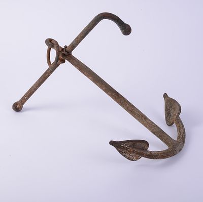 Small Cast Iron Anchor. Length 16 inches.