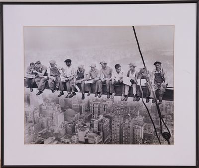Lunch Atop a Skyscraper Print. Framed, 21 x 26 inches.