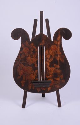 Pyrography Music Stand. Height 35 inches, width 21 inches. Very good condition.