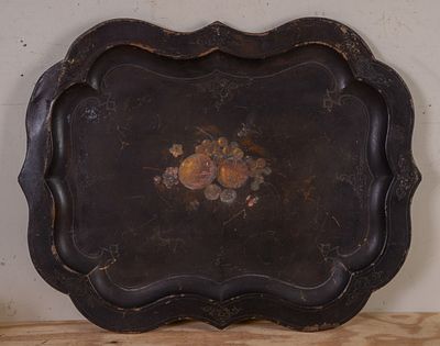 Large Painted Tinware Tray. 24 x 31 inches.