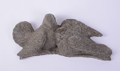 Small Concrete Wall Plaque With Birds. Length 10.5 inches.