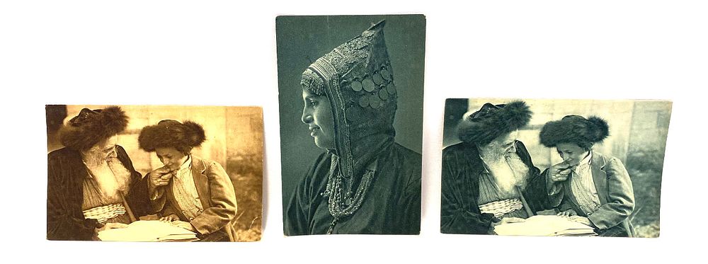 3 גלויות דואר, 1921, פלסטינה, JAMAL BROS JERUSALEM