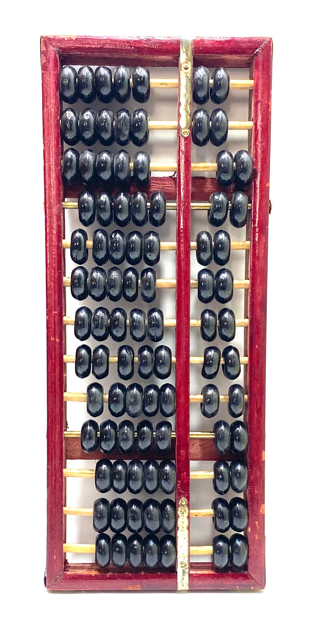 חשבונייה ישנה, עץ ונחושת 29X19 ס"מ