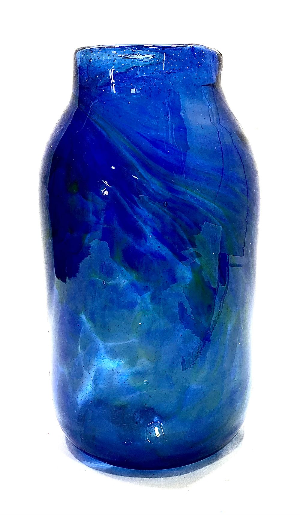 אגרטל זכוכית מורנו וינטאג' יפה מאיטליה, גובה 18.5 ס"מ