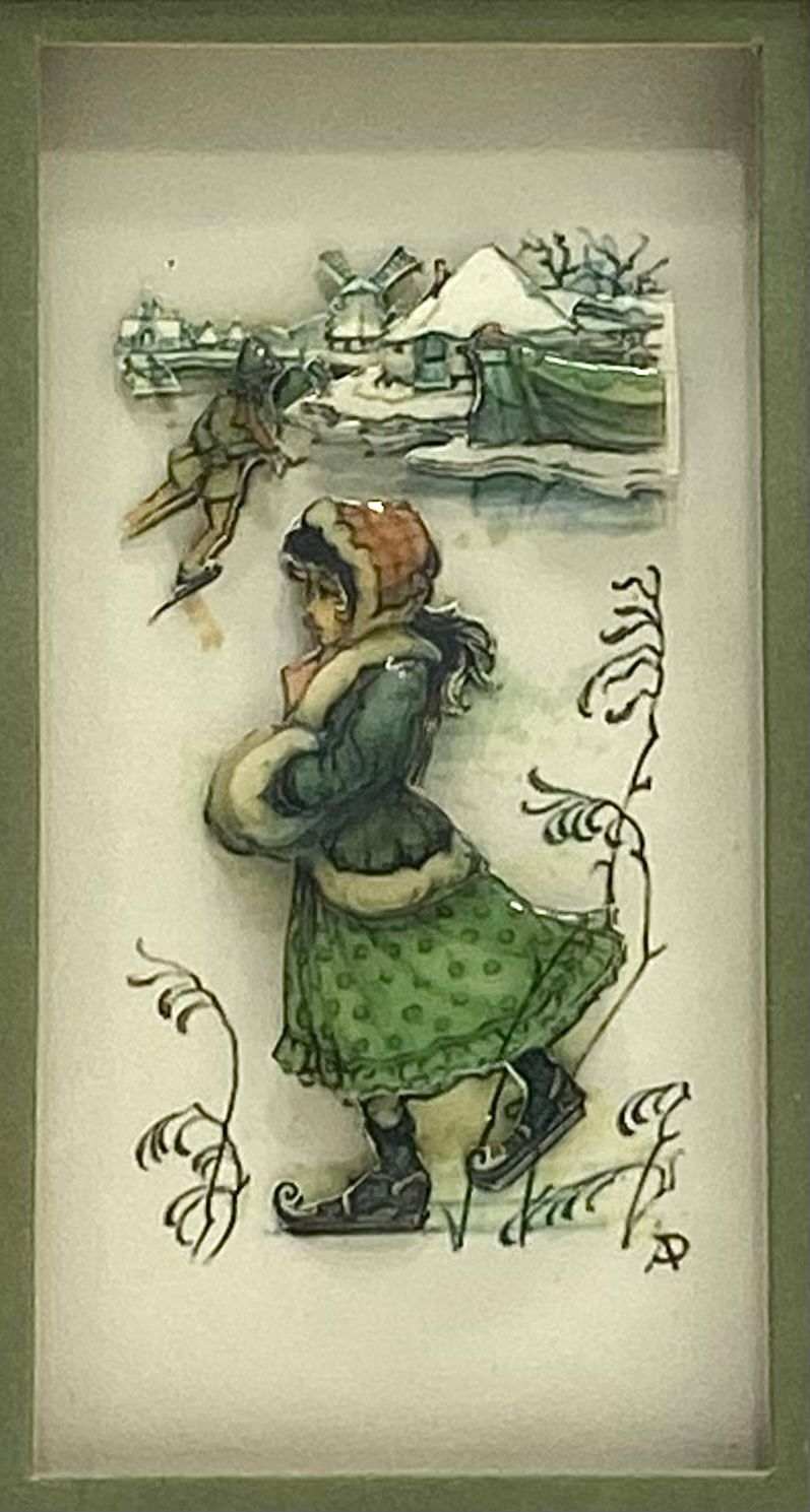 ANTON PIECK - הולנד 1987-1895, ציור בתלת ממד - חתום, טכניקת חיתוך פלחי קרטון/נייר ליצירת עומק 