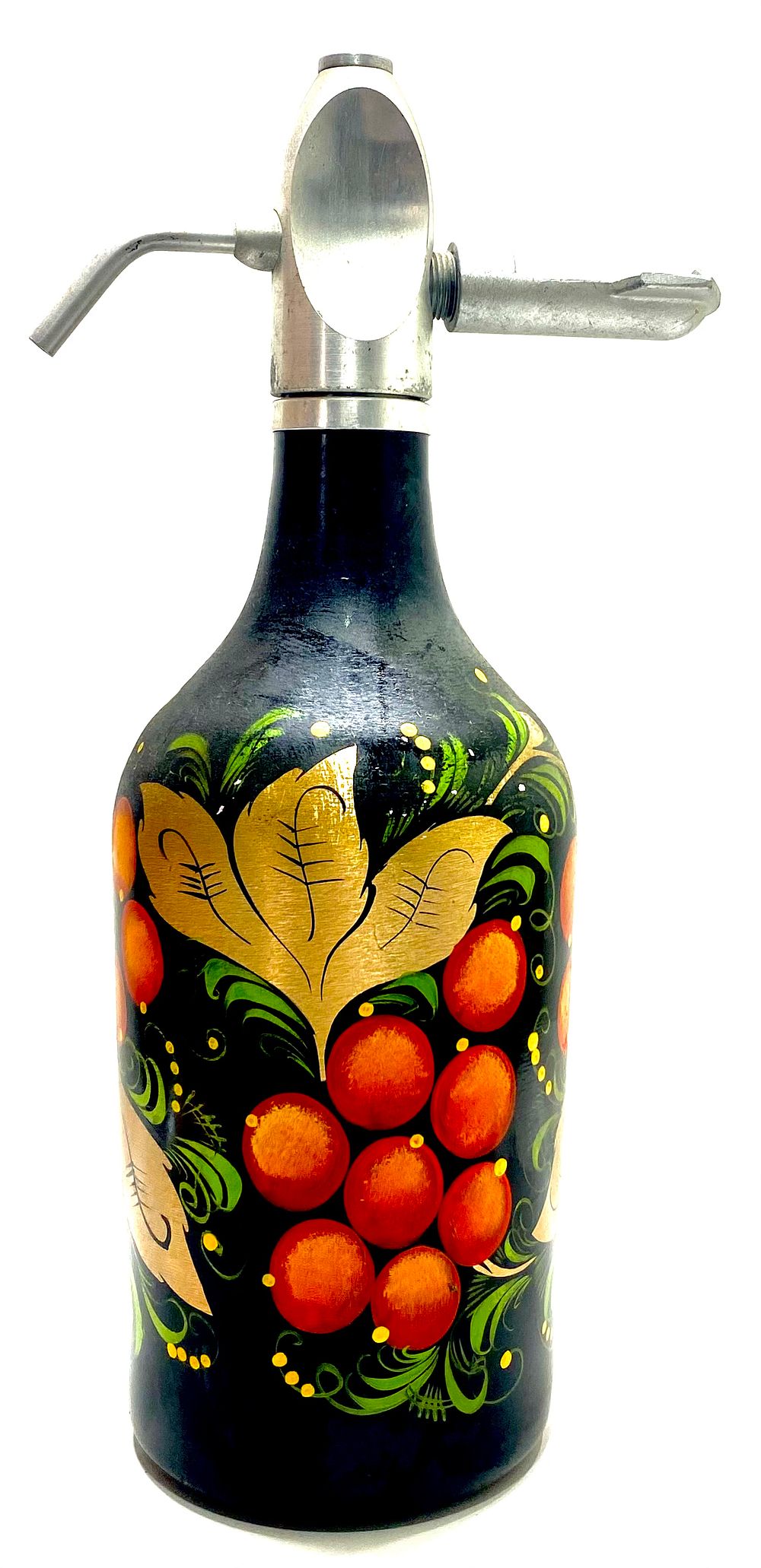 ספלוקס וינטאג' שנות ה-70 מרוסיה הקומוניסטית, מעוטר באמייל וציור עבודת יד בטכניקת חוחלומה 