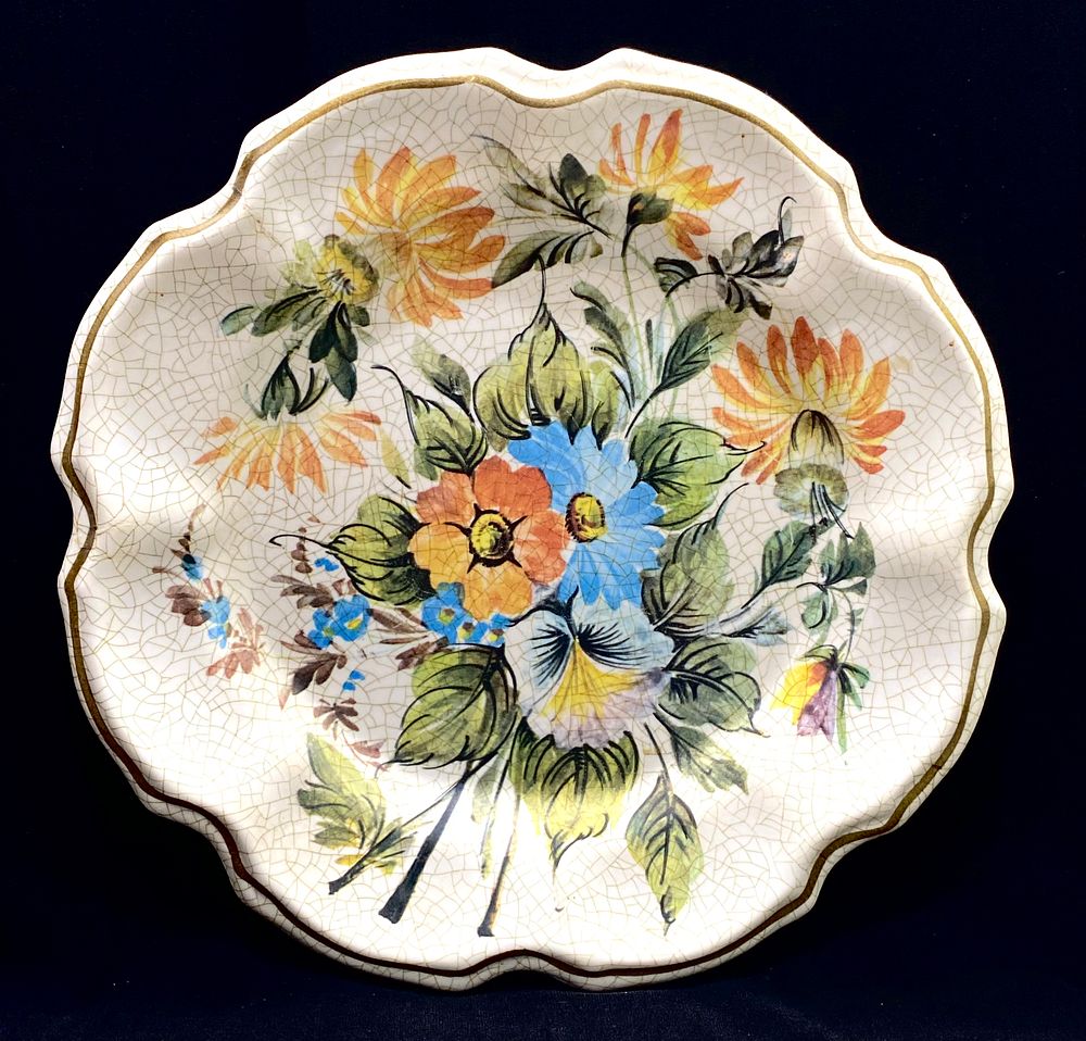 צלחת אספנות מלמין, תוצרת ישראל "מלבל", קוטר 27.5 ס"מ, חתום