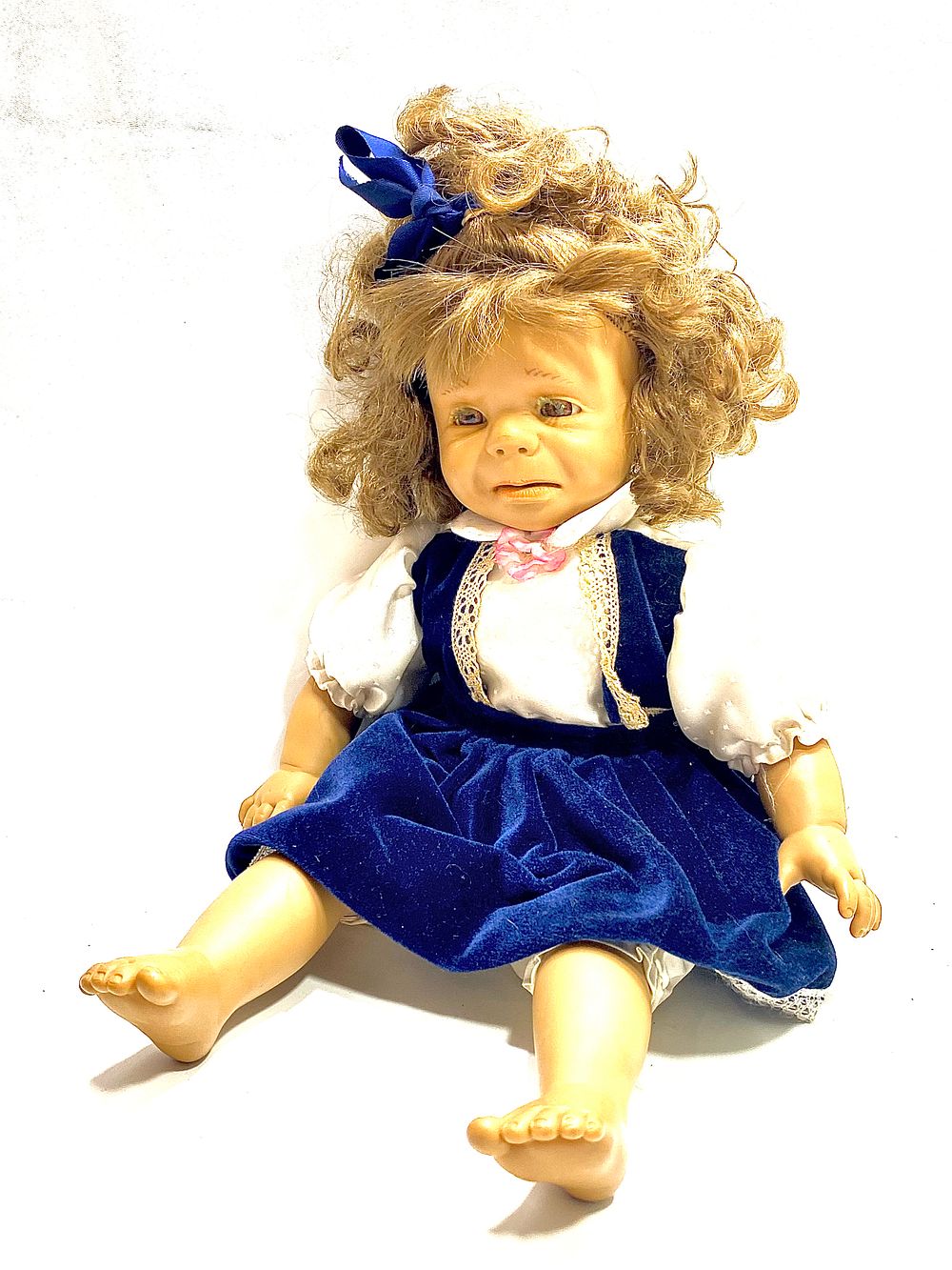 בובת הבעה וינטאג', תוצרת ספרד, חתומה, גובה 42 ס"מ