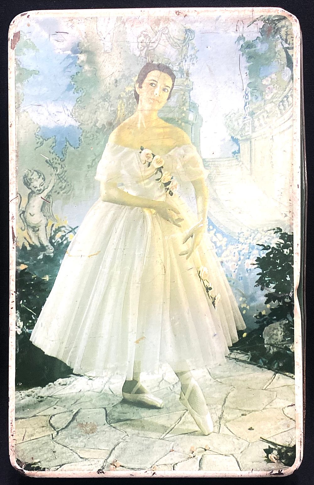 קופסת פח וינטאג' אנגלי, 22X14X4 ס"מ