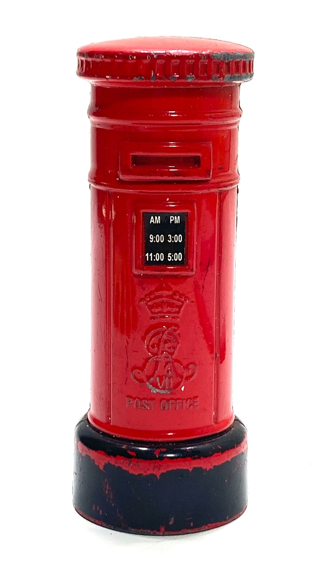 מחדד וינטאג' בצורת תיבת דואר ציבורית, חתום, גובה 8.5 ס"מ
