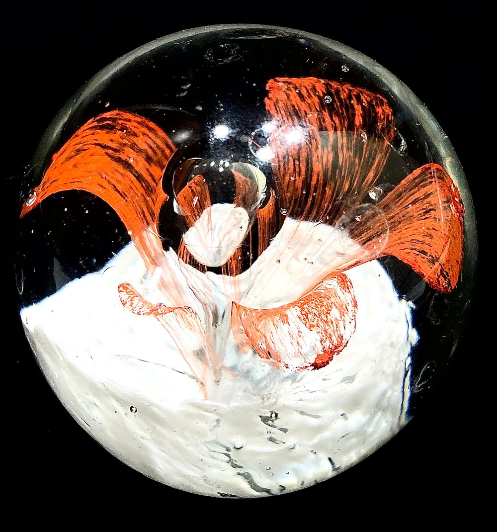 משקולת נייר זכוכית מורנו, וינטאג' יפה מאיטליה, גובה 6 ס"מ