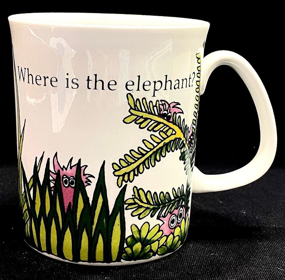 ספל לקפה פורצלן וינטאג' אלגנטי מאנגליה, מהדורה מוגבלת ANIMAL MAGIC BY TRACY LEONARD 1985 FINE 