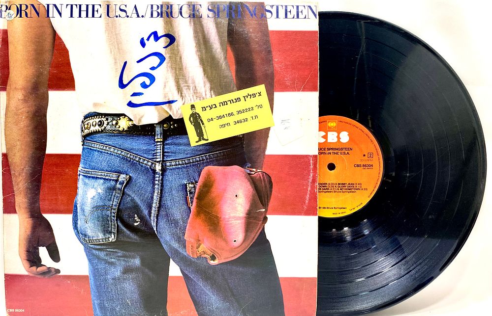 תקליט BRUCE SPRINGSTEEN BORN IN THE USA
1984 US, נמכר AS IS