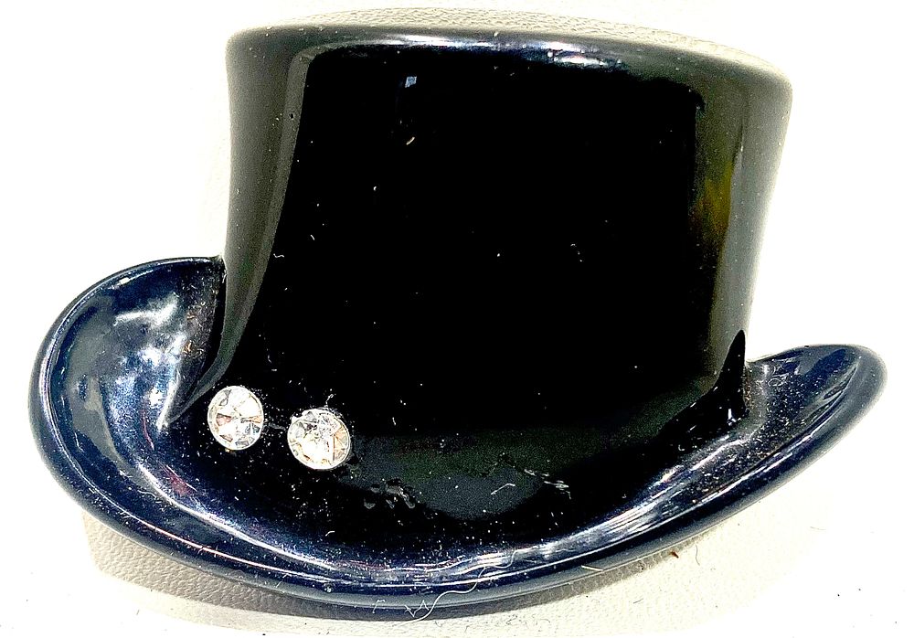 סיכת דש וינטאג' מקסימה עם שיבוץ קריסטלים, 5X4 ס"מ