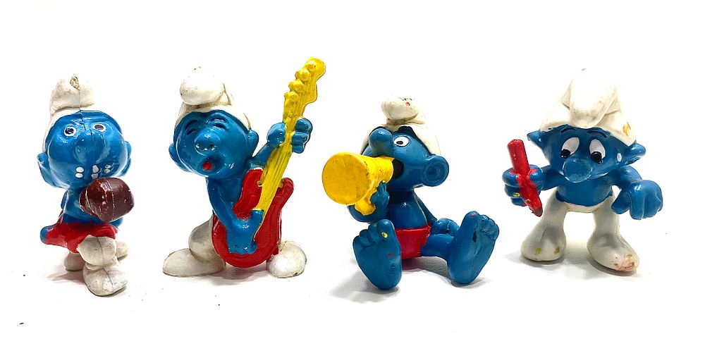 לוט 4 דרדסים, וינטאג', חתומים, יצרנים שונים כולל גרמניה מזרחית, חלקם מתוארכים 1981-1983, גובה 