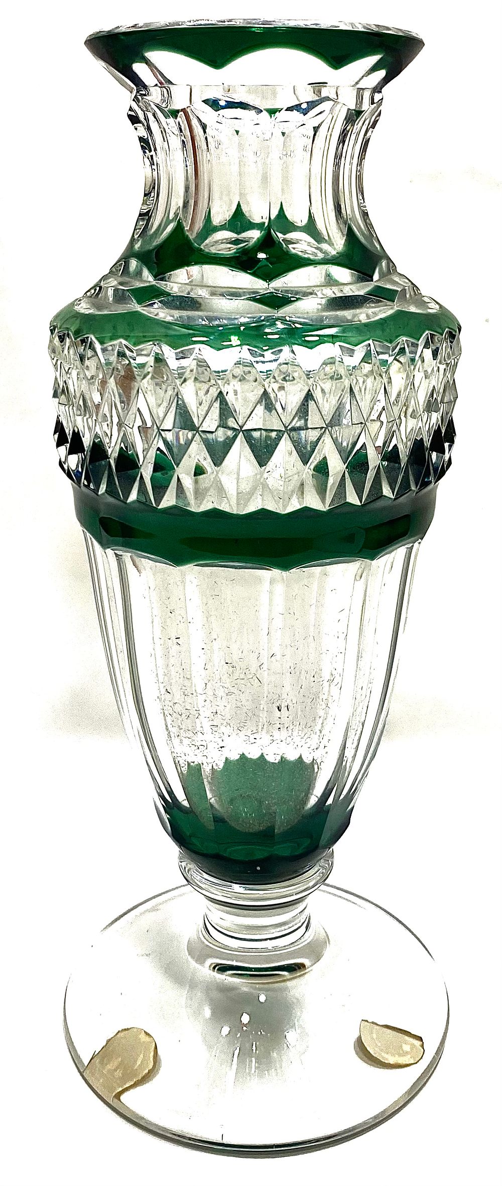 VAL SAINT LAMBERT
אגרטל קריסטל מרובד, מרשים שנות ה- 30-50 מאה ה-20
ליטוש עבודת יד אומן , חתום 