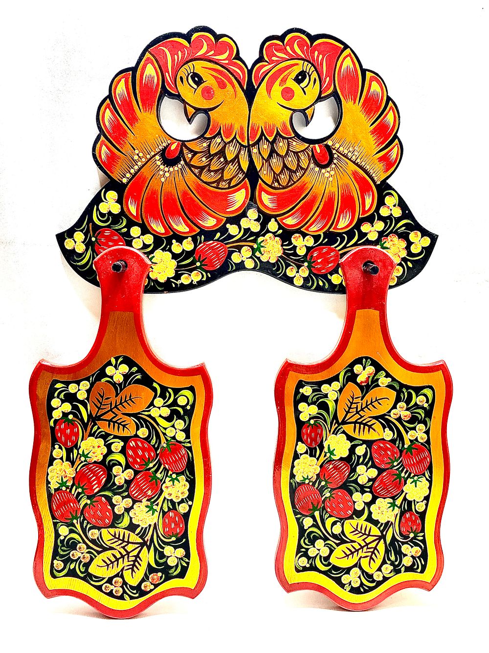 קישוט וינטאג' דקורטיבי למטבח 
מטלה דו קני ו 2 כרישי חיתוך דקורטיביים, חוחלומה מרוסיה 