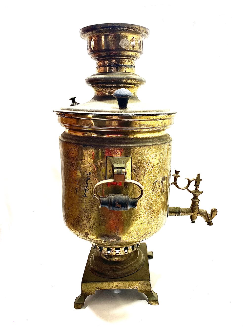 סמובר רוסי אמפירי (רוסיה צארית) תוצרת ארטל/מפעל P.I.BATASHEV TULA, חתומות, מתוארך 1896, סימני 