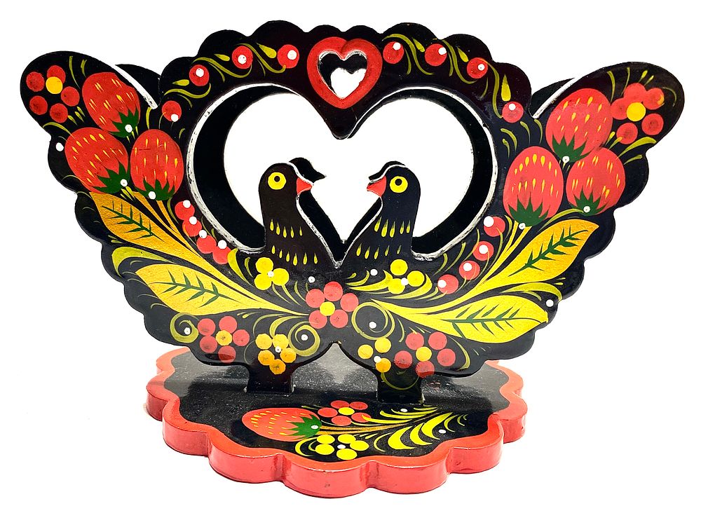 מפיון וינטאג' מרוסיה הקומוניסטית, עבודת חוחלומה, 15.5X10.5X2.5 ס"מ