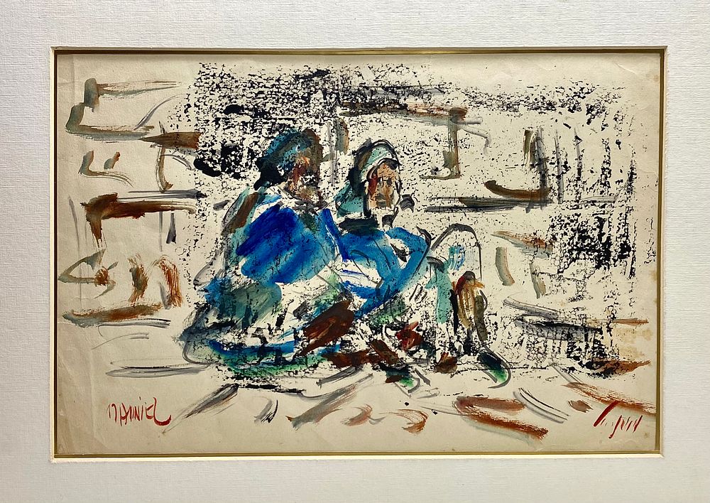 מרדכי אבניאל 1900-1989
אקוורל על נייר עם פספרטו 54X40 ס"מ