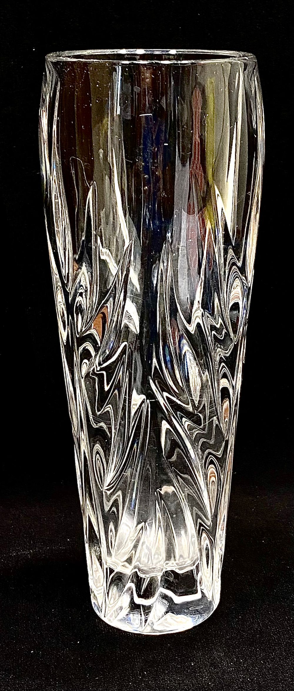 אגרטל קריסטל וינטאג' שנות ה-80, תוצרת GORHAM, גובה 18 ס"מ