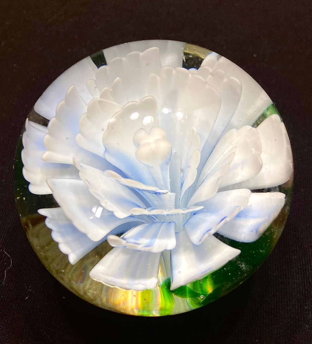 משקולת נייר זכוכית מורנו, וינטאג' אלגנטי ומרשים מאיטליה, גובה 7 ס"מ