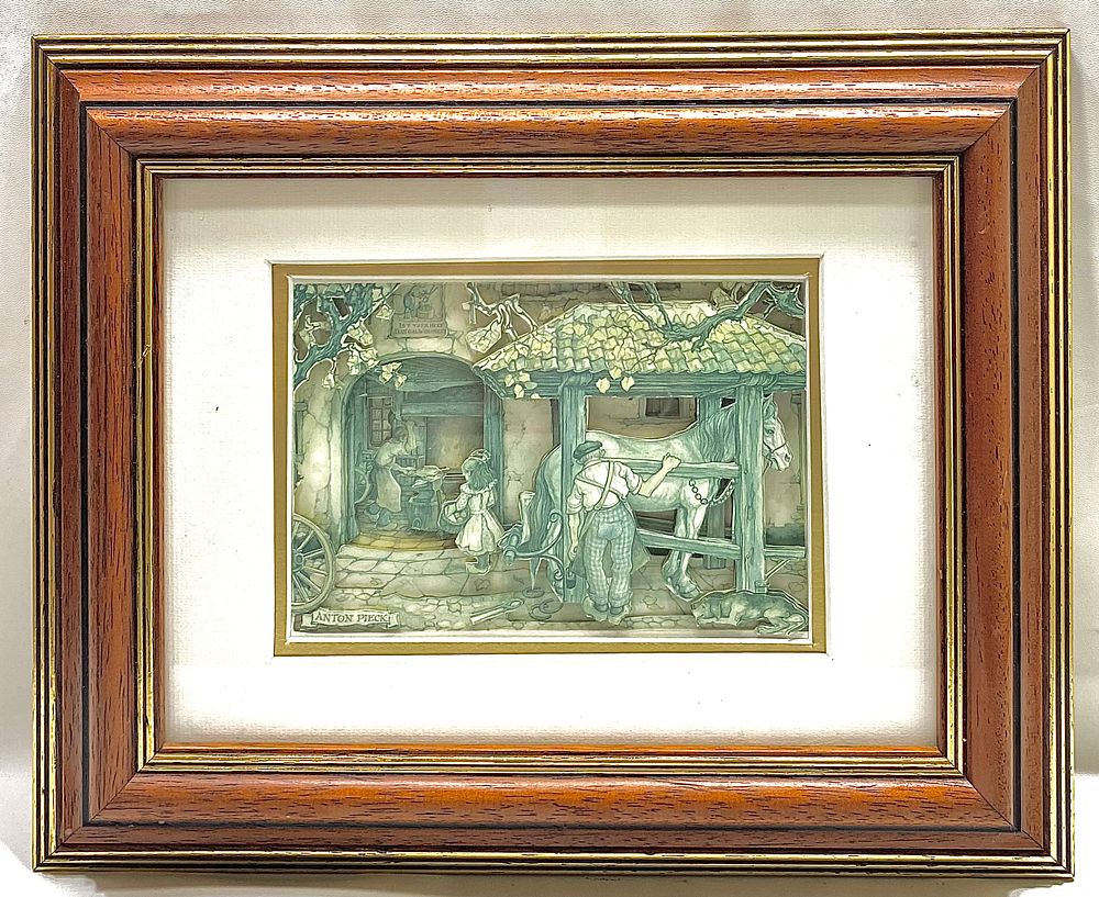 ANTON PIECK - הולנד 1987-1895, ציור בתלת ממד - חתום, טכניקת חיתוך פלחי קרטון/נייר ליצירת עומק 