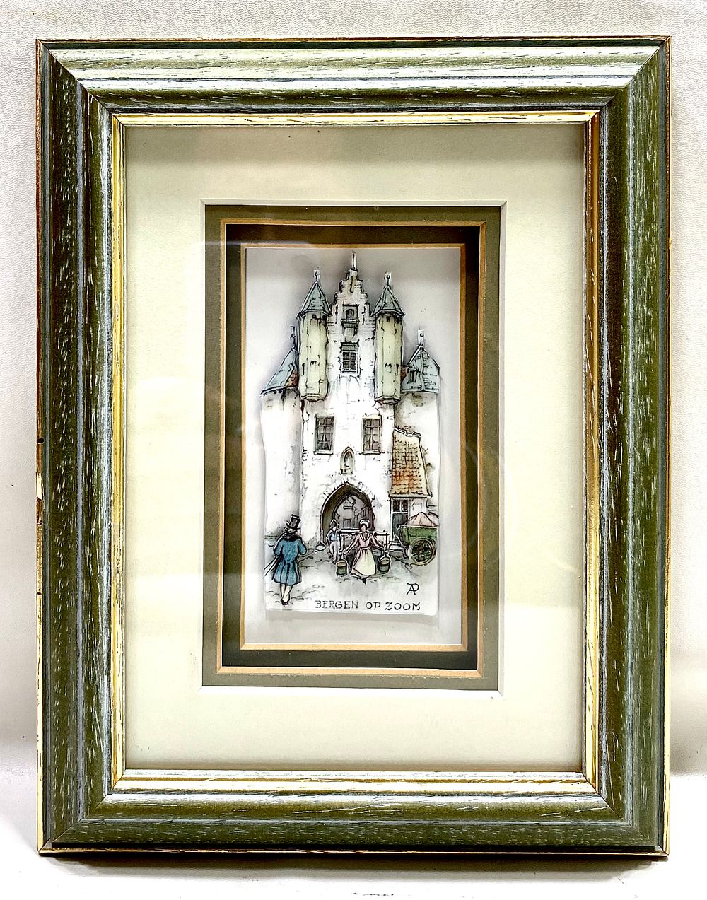 ANTON PIECK - הולנד 1987-1895, ציור בתלת ממד - חתום, טכניקת חיתוך פלחי קרטון/נייר ליצירת עומק 