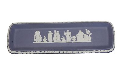 WEDGWOOD PORTLAND BLUE PEN / PIN TRAY. Wedgwood Portland Blue Tray. The tray measures 