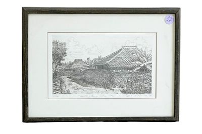BRIAN WILLIAMS WOODBLOCK LTD ED OKINAWA. Brian Williams Limited Edition Woodblock Print. 