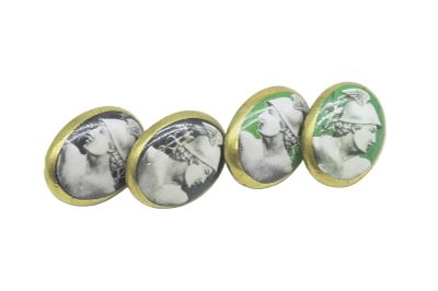 TWO PAIR VINTAGE HERMES MESSENGER GOD EARRINGS. 2 Pair Vintage Hermes Messenger God Earrings. 