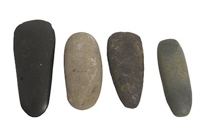 4 NATIVE AMERICAN PALEO CELTS. 4 Native American Paleo Celts. 1 at 5.75". 3 at 4.5". Illinois. 