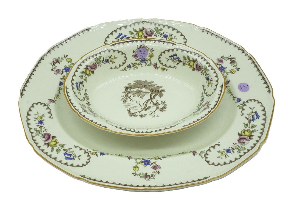 Lot 50: 2 ROYAL DOULTON THE BEAUFORT ELEGANT PLATTER & BOWL