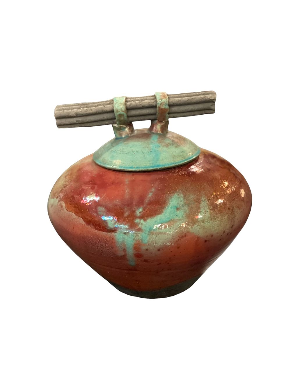 Lot 98: MARK HINES CONTEMPORARY RAKU POTTERY