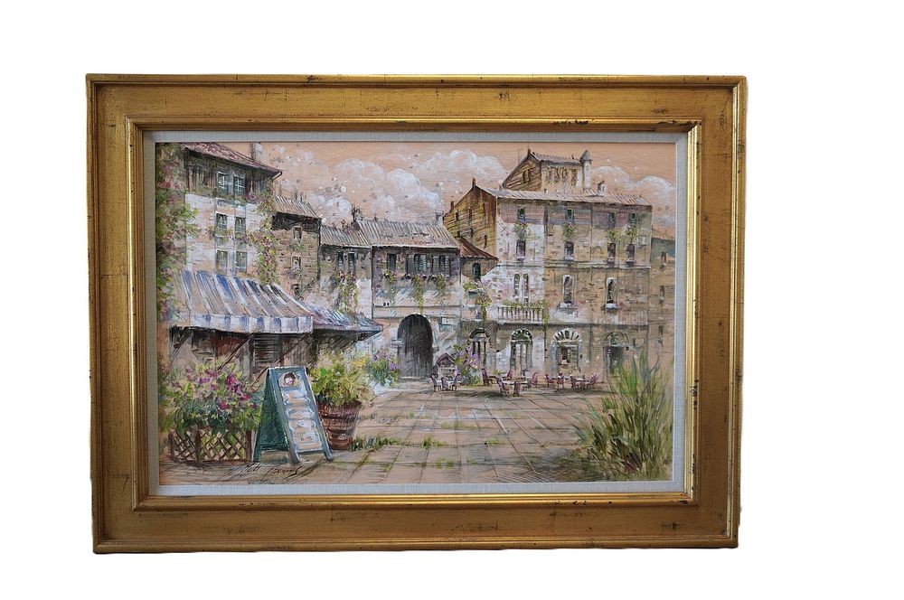 Lot 215: MATT THOMAS ORIGINAL OIL COURTYARD