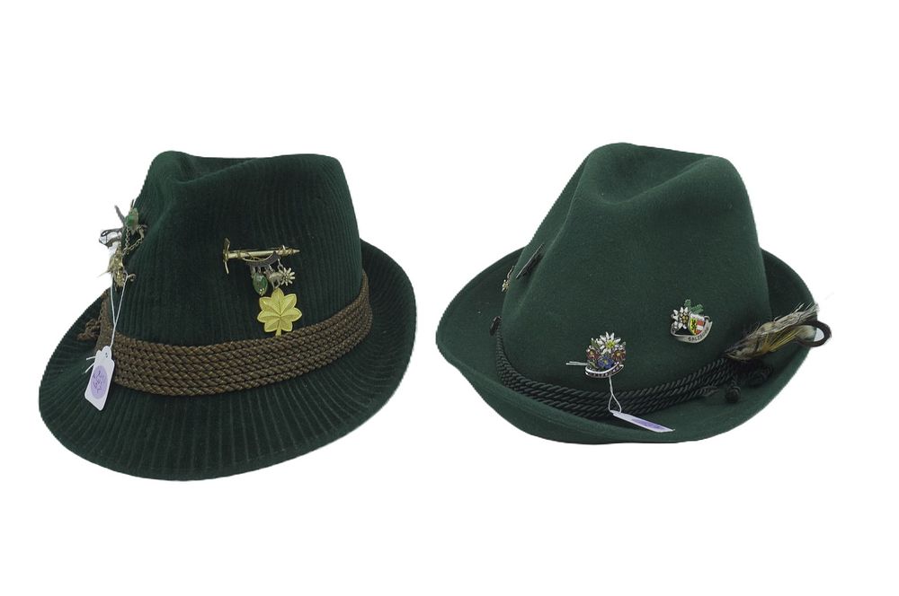 Lot 239: 2 VINTAGE GERMAN BAVARIAN OKTOBERFEST HIKING HATS