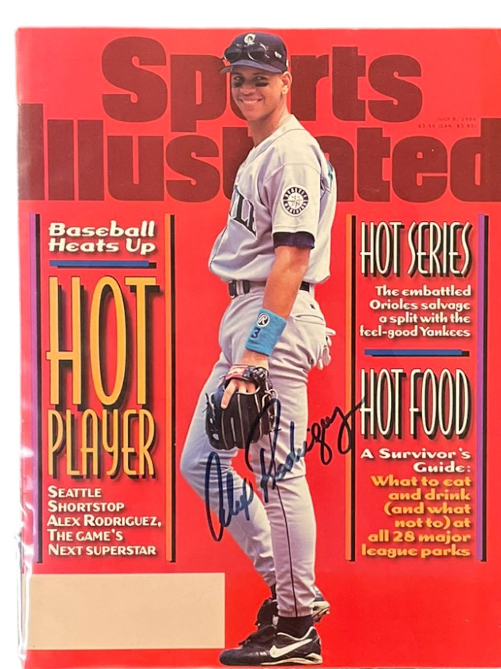 Lot 246: ALEX RODRIGUEZ AUTOGRAPHED SPORTS ILLUSTRATED 1999