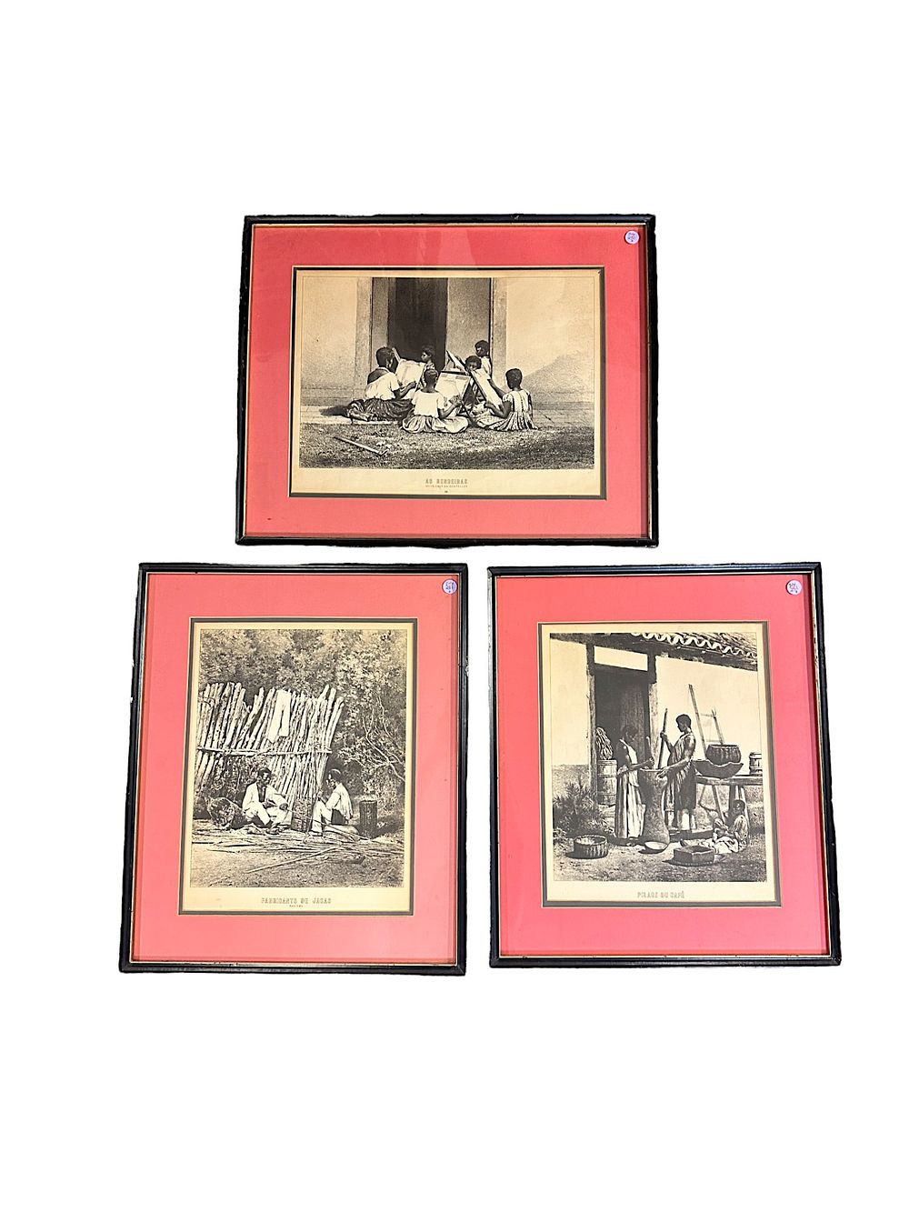 Lot 251: 3 FRAMED JEAN VICTOR FROND BRAZIL PITTORESCO LITHOGRAPHS