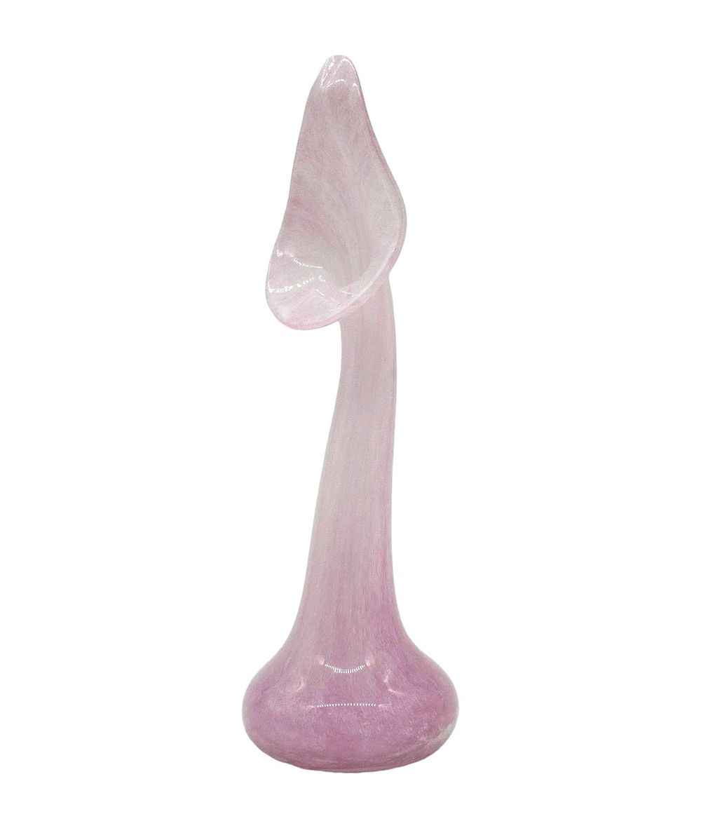 Lot 259: HAND BLOWN PINK JACK IN THE PULPIT VASE