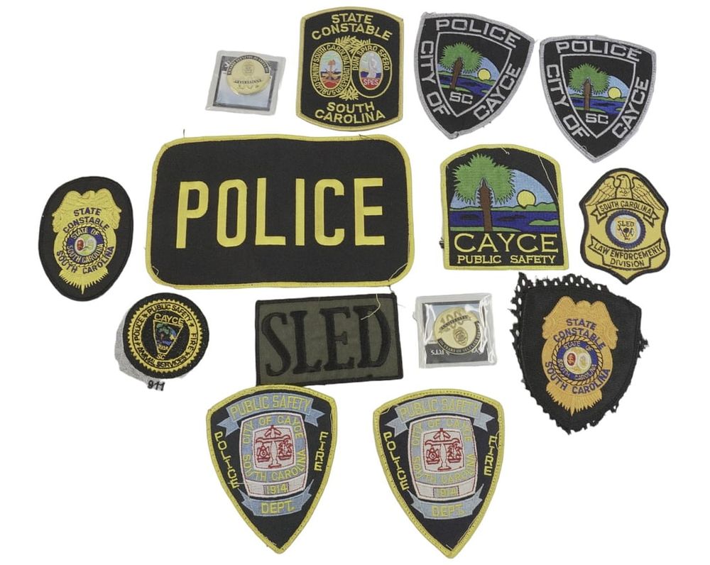Lot 317: 14 pc SOUTH CAROLINA POLICE & LAW ENFORCEMENT PATCHES +